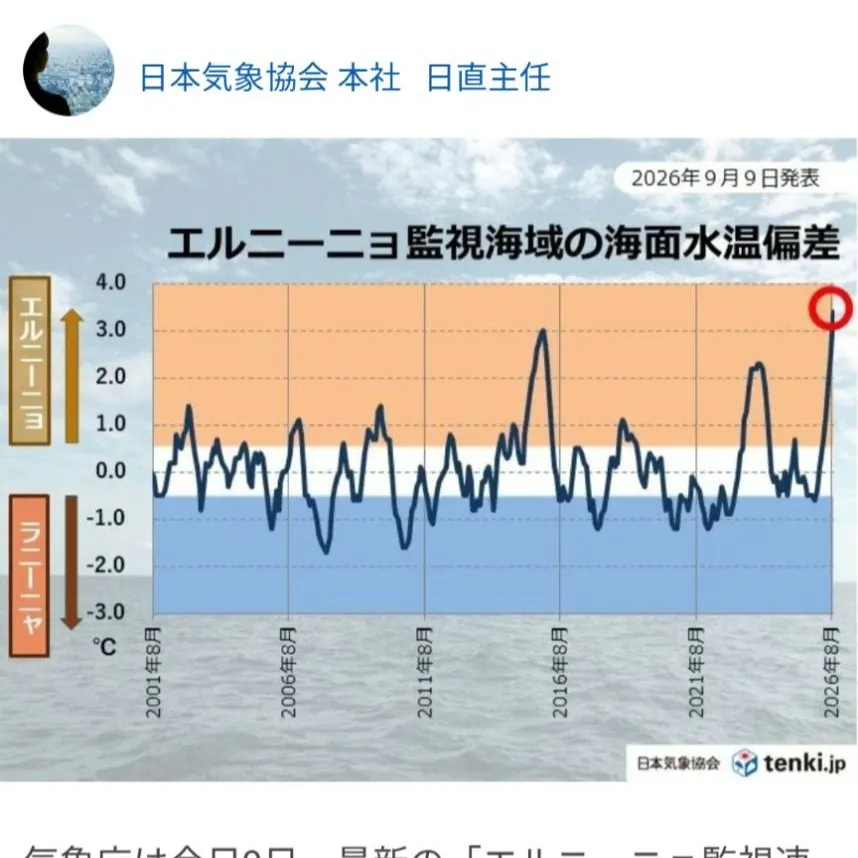 都市型水害の発生と、過去最大級のエルニーニョ現象の出現がほぼ...
